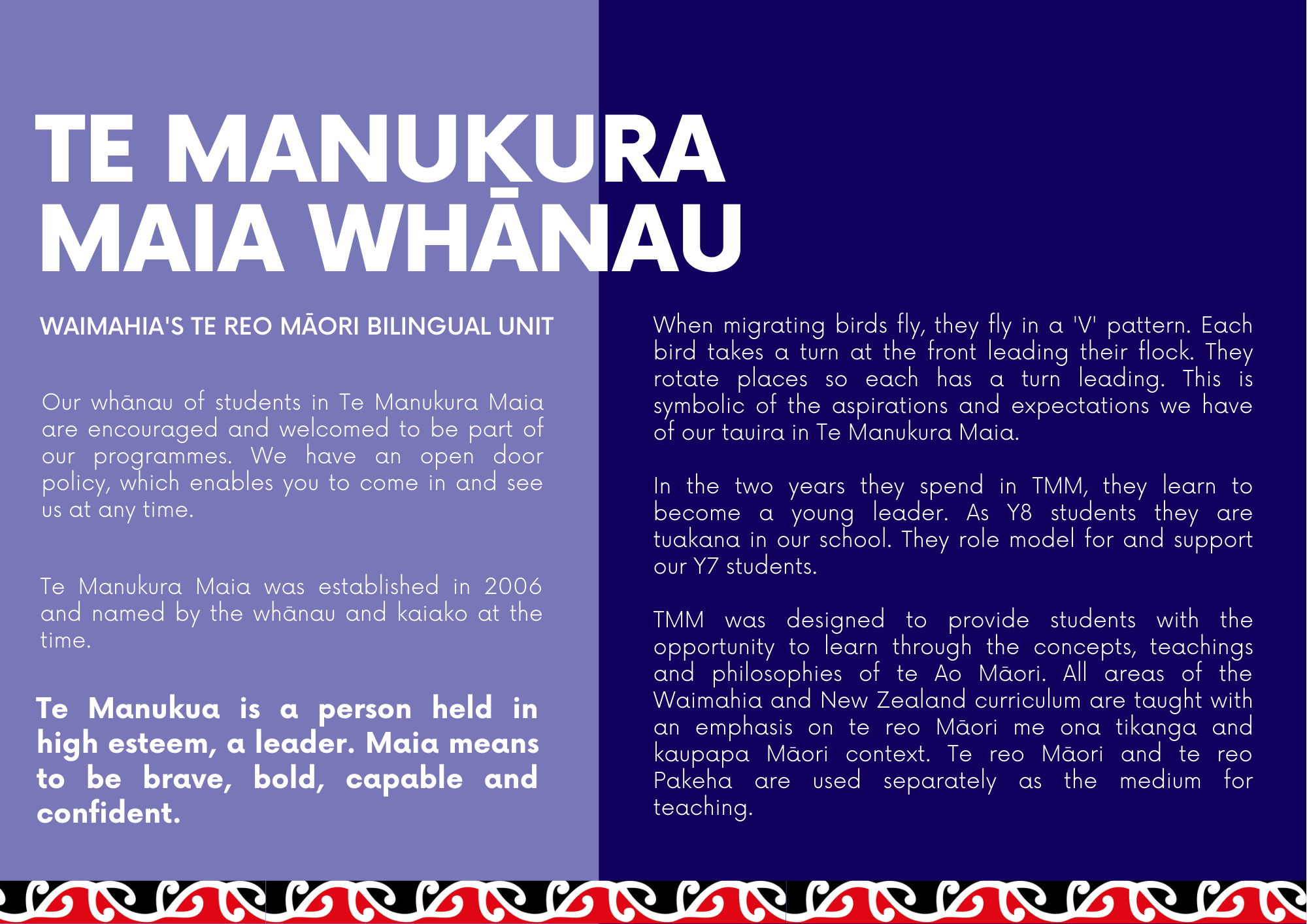 Bilingual Units – Waimahia Intermediate School